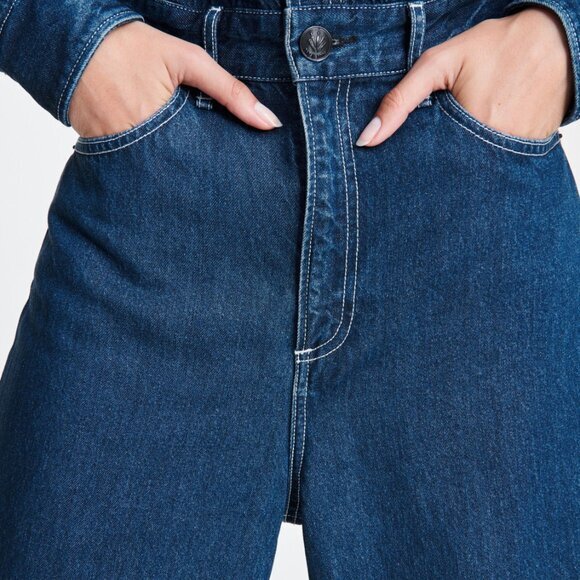 rag & bone All In One Denim Jumpsuit 10/30 Willow Blue - Picture 3 of 16